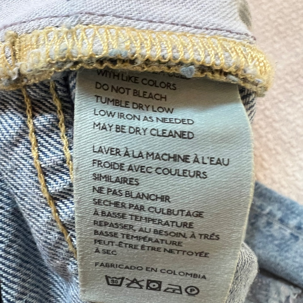 Anthropologie Pilcro Wide Leg Distressed Jeans with Sashiko Patches 16W Plus - Picture 10 of 16